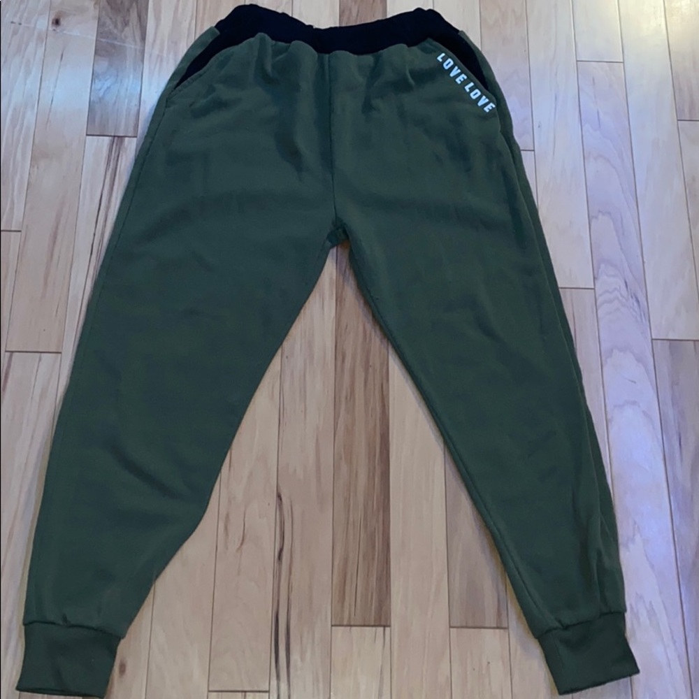 Dark green sweatpants